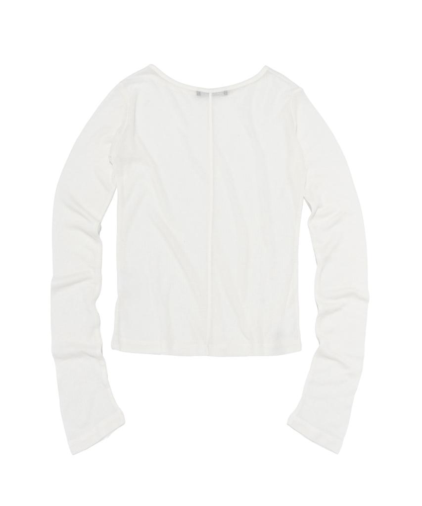 SEOUL APPAREL Soft Stitch Slim Long Sleeve (Ivory)