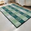 Thickened Checkered Flocked Carpet: Quick-Dry, Anti-Slip Mat for Bedroom and Bathroom