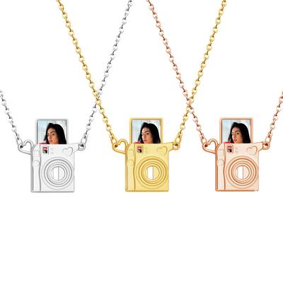 Personalized Mini Camera Locket Necklace Creativity Custom Photo Necklace With Picture Inside Pet Memorial  Birthday Gift