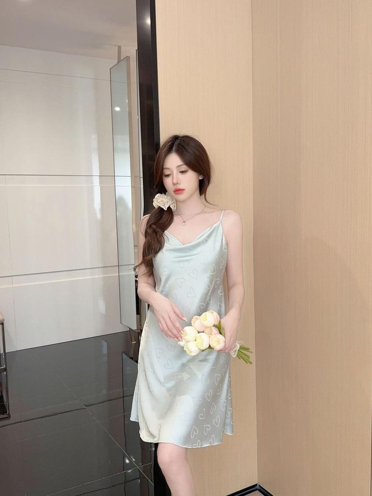 Sexy pajamas summer feminine suspender pajamas ice and snow silk jacquard pajamas high-end silk skirts cool