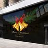 Christmas Decorations Static Glass Doors Shop Windows Bells Window Decorations Stickers