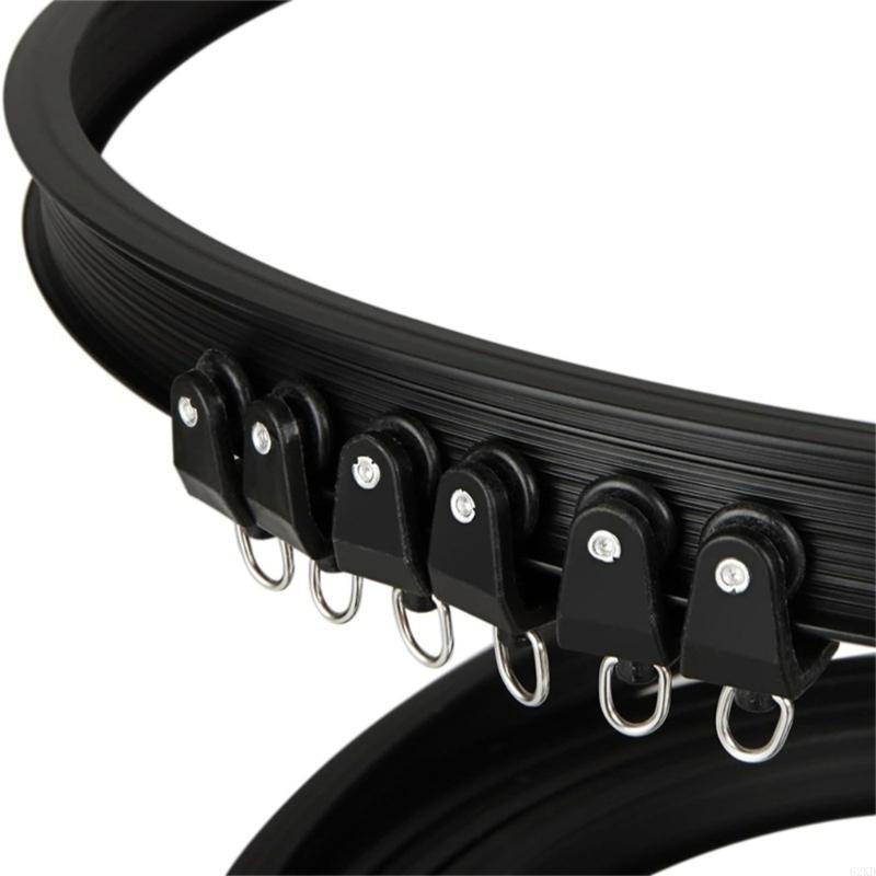 Riel de Cortina Flexible de 5 Metros 62KD con Juego de Accesorios para Decoración del Hogar y la Oficina