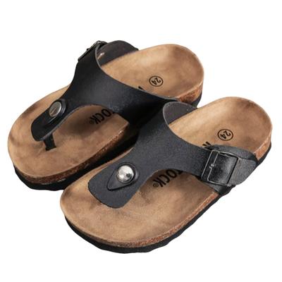 Letnia Dziewczynka Chłopiec Klapki Dziewczęce Oddychające Sandały Modne Vintage Dziecięce Skórzane Buty Dzieci Antypoślizgowe Buty Plażowe Korek Klapki