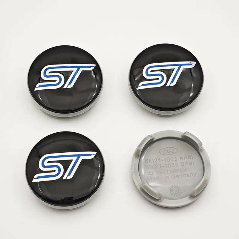 4Pcs 54mm ST Wheel Center Cover Hub Caps Car Emblem Badge For F-o-rd ST Logo Auto Accessories