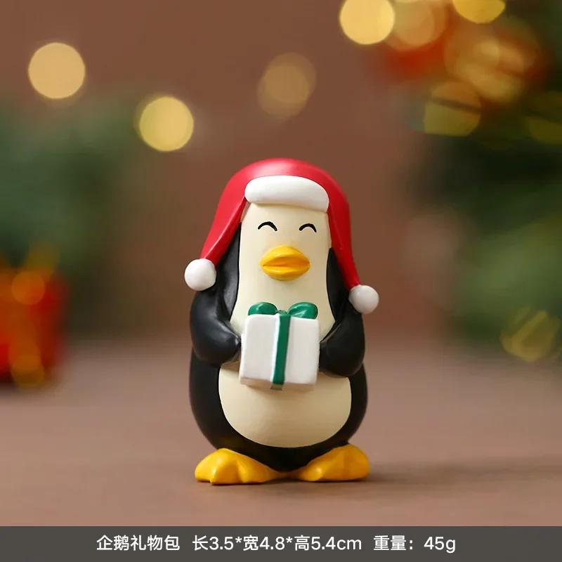 Car Interiors Ornaments Santa Claus Reindeer Cute Christmas Decorations Micro Landscape Desktop Ornaments Blind Box Gift