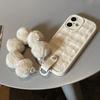 Applicable To Apple 16 Mobile Phone Case Autumn and Winter Plush Splicing iPhone17promax New 15/14 with Lanyard 13