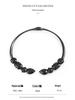 Kenjie Black Multi-Row Tassel Choker Necklace - Romantic and Fashionable Design for Women