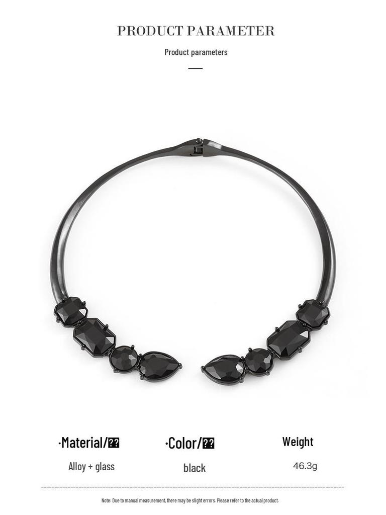 Kenjie Black Multi-Row Tassel Choker Necklace - Romantic and Fashionable Design for Women