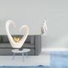 Minimalist Heart Penguin Sculpture Collectible Figurine Modern Decorative Ornament Resin Animal