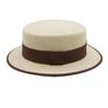 Maillard Style British Retro Japanese Korean Version Beige Wool Hemming Flat Top Top Top Hat Men'S And Women'S Autumn And Winter Felt