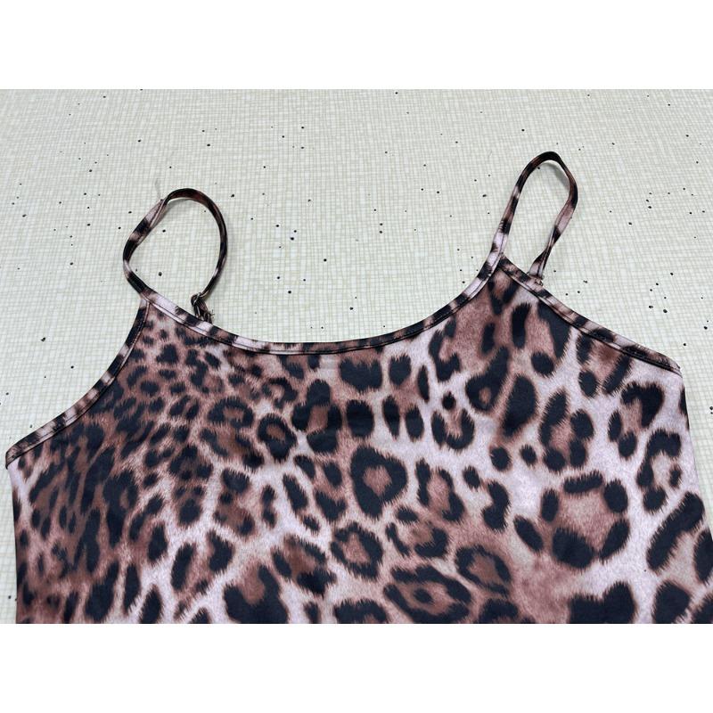 Women's Summer Leopard Print Sexy Halter Top