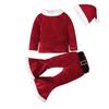 Christmas Unisex Children Long Sleeved Top Flared Pants Hat Sets Costume Makeup