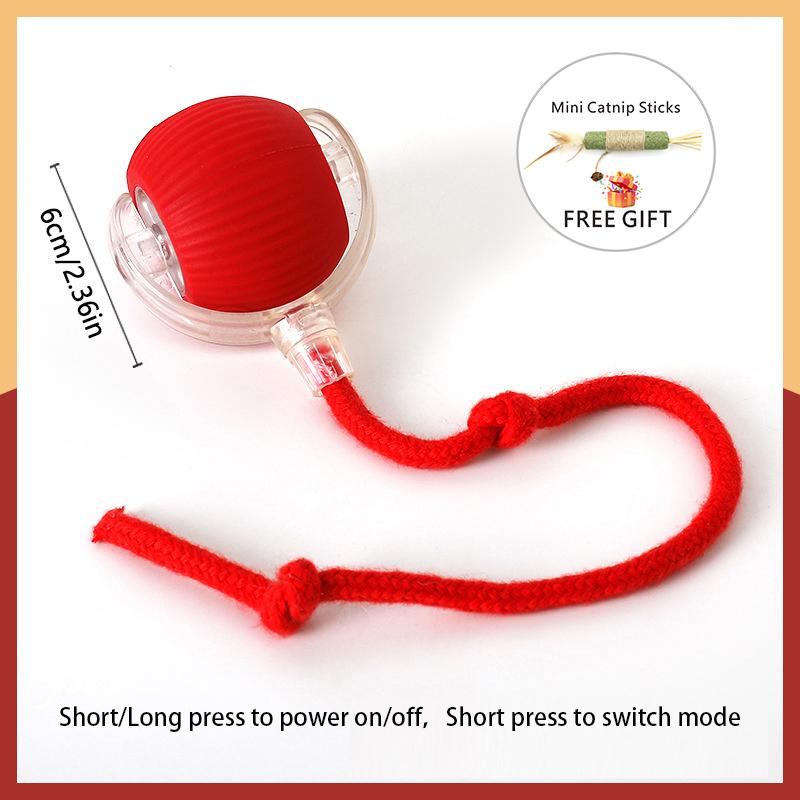 USB dobíjecí interaktivní hračky pro kočky, míčky pro mazlíčky, chytrý automatický elektrický kutálející se míček pro koťata, škrabadla na ocas s kočičí mátou, dárky