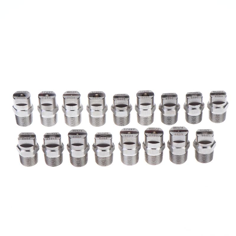 2Pcs Bspt High Pressure Flat Fan Nozzle 65 Degree Hvv Water Spray Nozzle For Cleaning