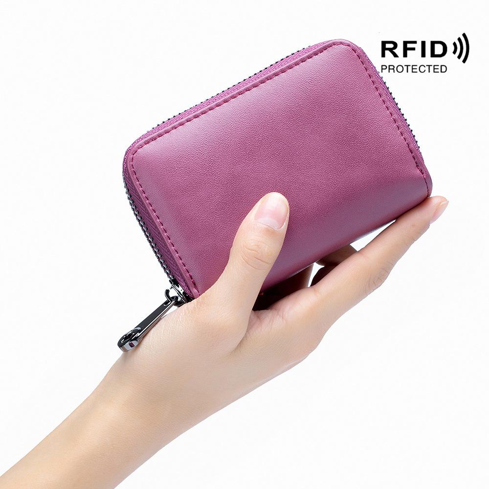 Double Lado Card Position Women's Card Bag, New RFID Anti-scan Gender-neutral Unisex Change Bag