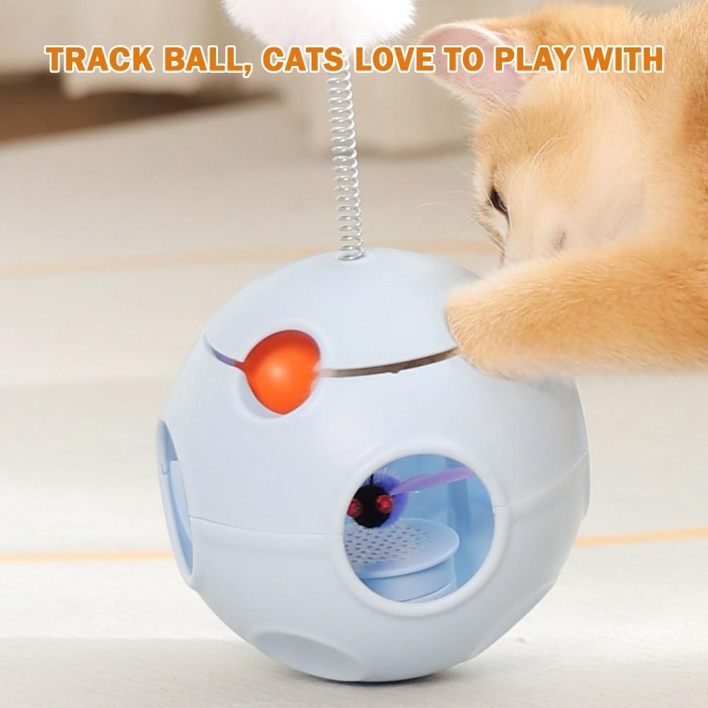 New Fluff Ball Cat Toy Tumbler Pet Supplies Entertain Cats Spring Fluff Ball Multifunctional Interactive Toy Pet Toy