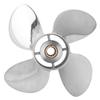 4 Blades Outboard Propeller Stainless Steel 13 X 19 RH Pitch Fit for YAMAHA 50‑130HP Engine