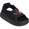 Adidas Originals ADIFOM ADILETTE Low top Children's Sandals Black/White/Light Scarlet/Green Children Aged 3 7 Years Old JP5526