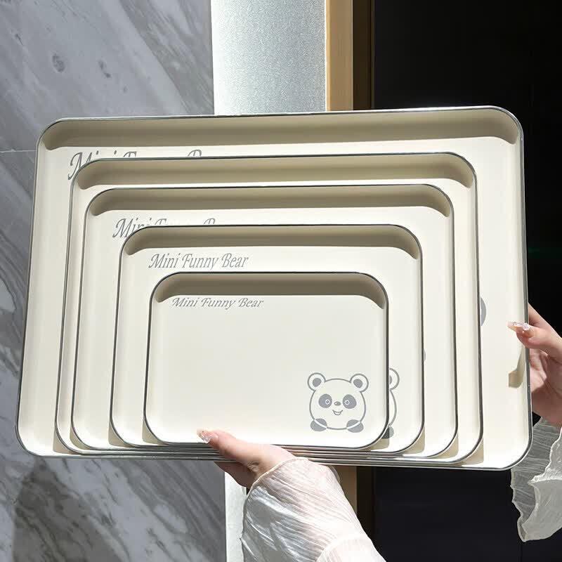 Ins Style Double Layer Rectangular Household Tray