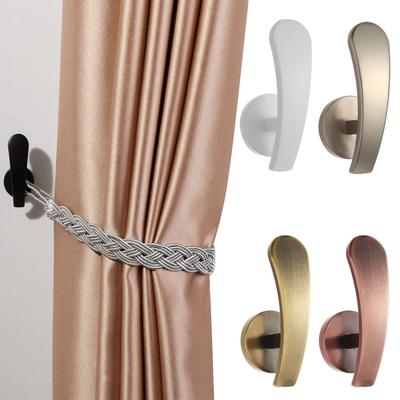 2Pcs Retro Strong Curtain Holdback Tieback Wall Mounted Metal Hooks Wall Hanging Hook Modern Curtain Holder Accesory Decoration