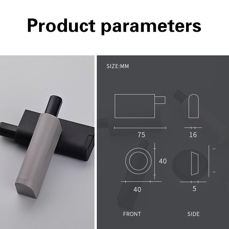 Furniture Hardware Wardrobe Plastic Buffer Soft Close Damper Cabinet Door Push To Open System