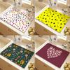 Dog Paw Prints Floor Mat Diatomite Floor Mat Fast Drying Odor Resistant Non Slip Bath Kitchen Mat