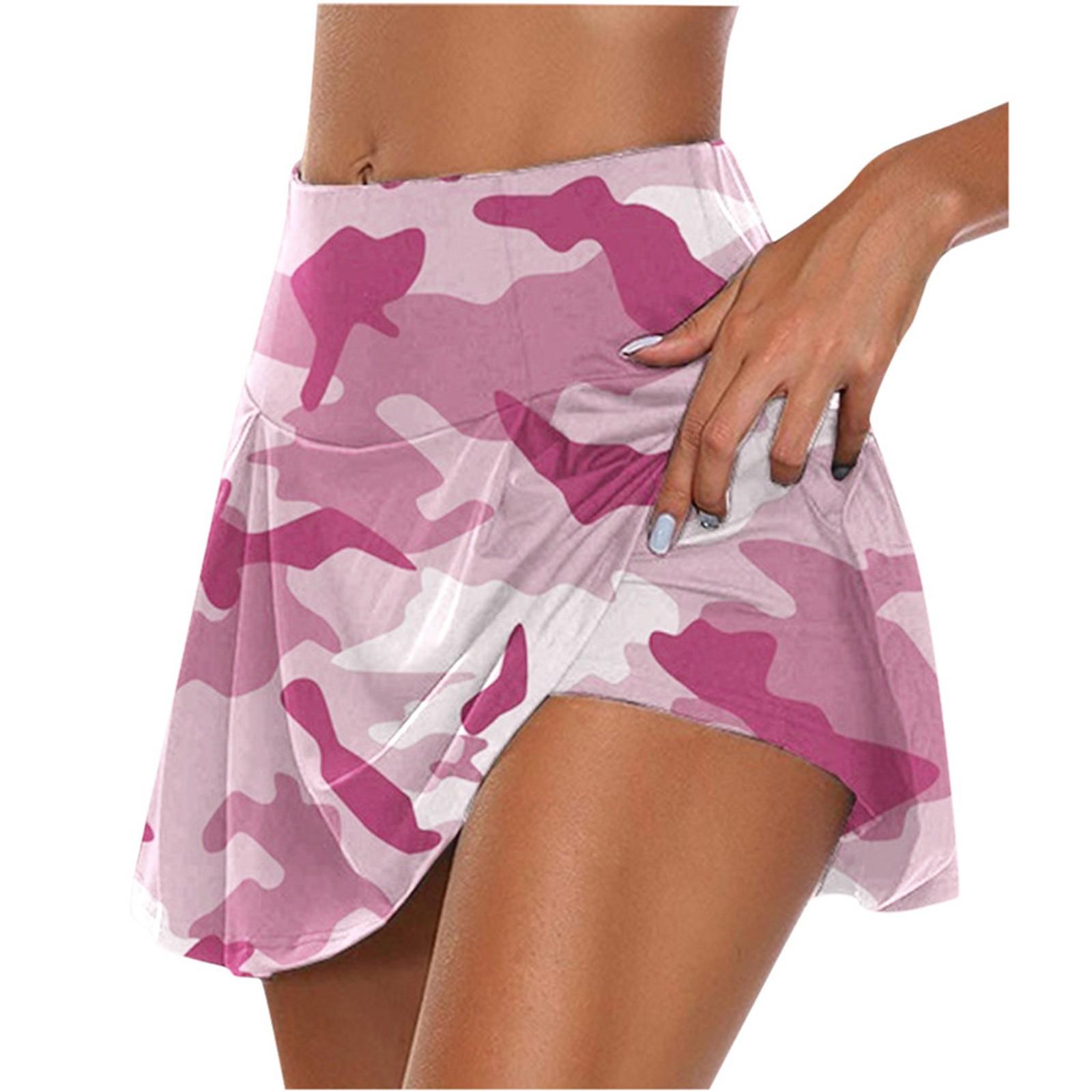 

Жіночі модні двошарові спортивні камуфляжні спортивні легінси для йоги Фітнес-шорти S рожевий