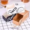 50/100Pcs Taco Paper Packaging Box Disposable Paper Holder For Sandwich Hot Dog Burger Takeaway Fast Food Restaurant Party Use