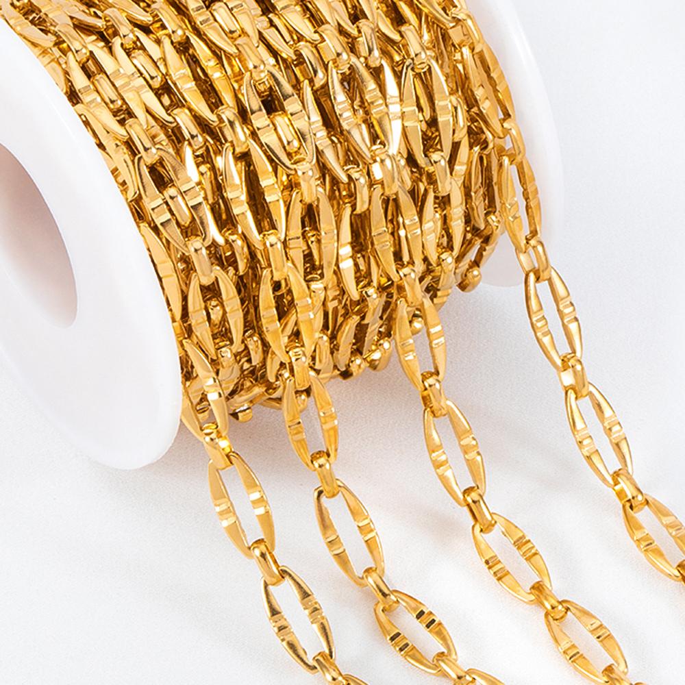 1Meter Multi Styles Stainless Steel Gold Color Silver Color Link Chain Bulk Chains DIY Necklace Jewelry Making Wholesale No Fade