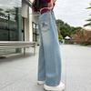 Girls' Loose Wide-Leg Jeans - Spring/Autumn 2025 Fashionable Children's Trousers
