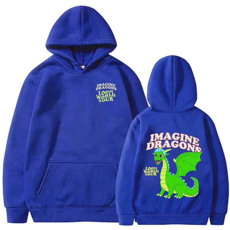 2025 Imagine Dragons Loom World Tour Hoodie; Rock Band Cartoon Unisex Sweatshirt for Men and Women