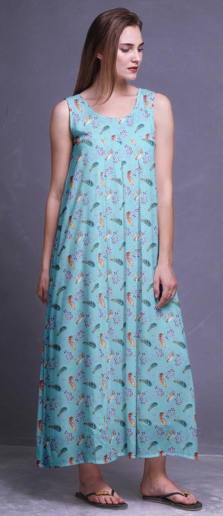 Bimba Rayon Rayon Nightgowns For WomenA   Maxi Printed Sleepwear Night