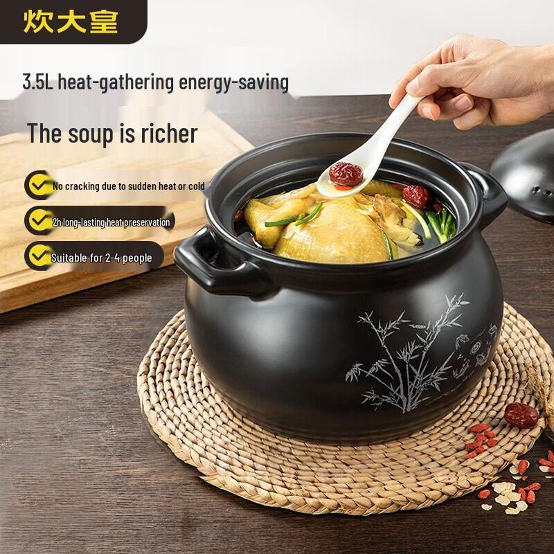 COOKER KING Heat-Resistant Ceramic Stew Pot
