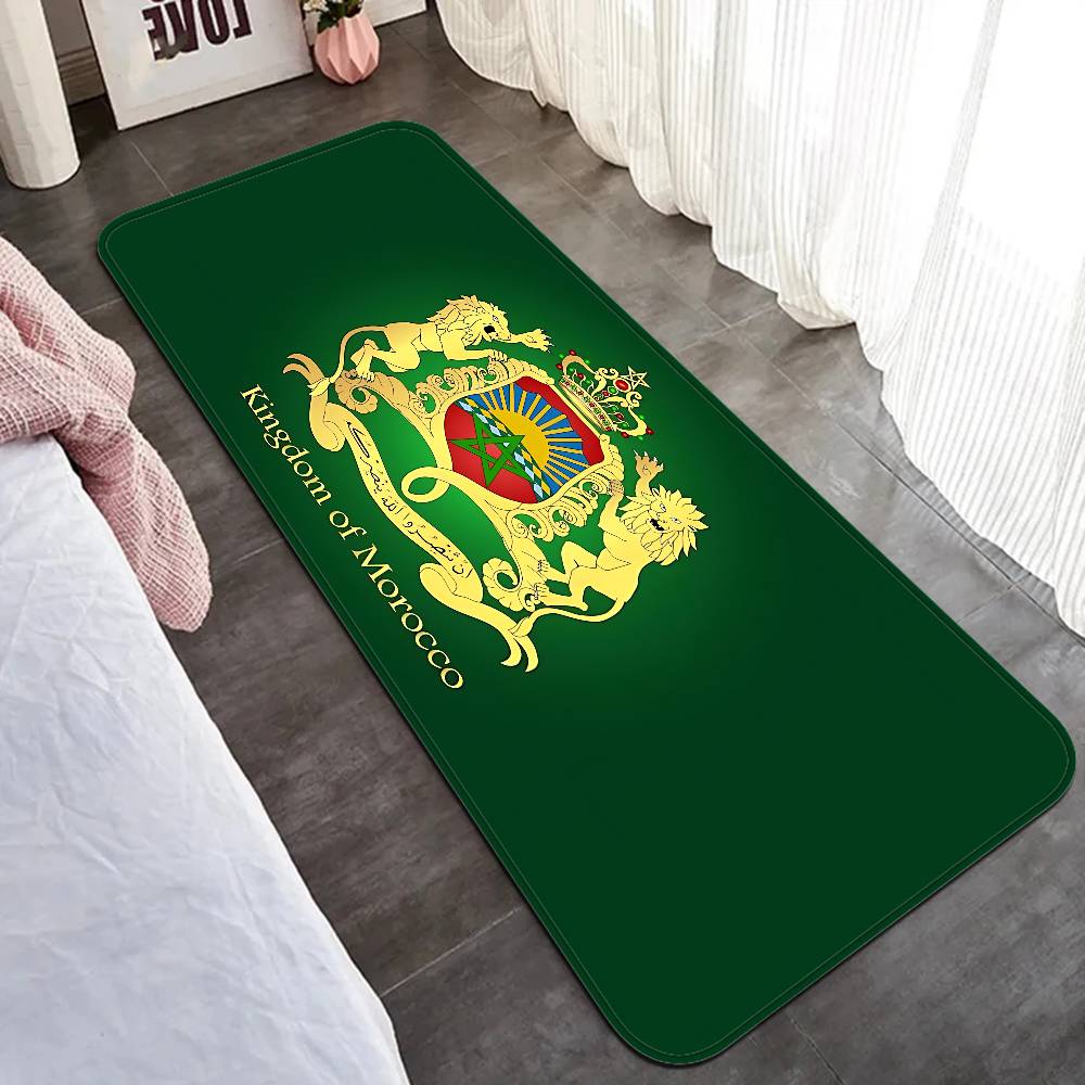 Morocco Map Flag Room Mats Anti-slip Absorb Water Long Strip Cushion Bedroon Mat Household Carpets