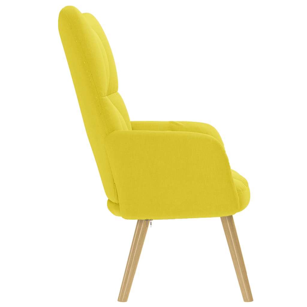 Relax Chair In Light Yellow Fabric