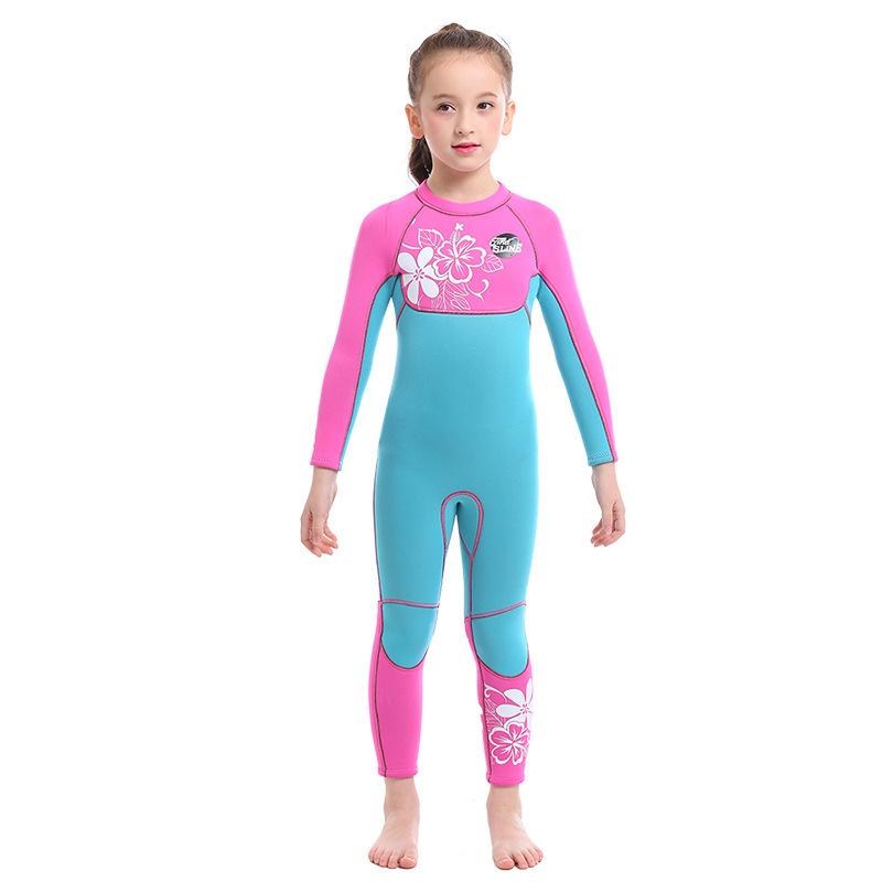 SLINX Girls' 3mm Full Body Wetsuit for Diving and Surfing