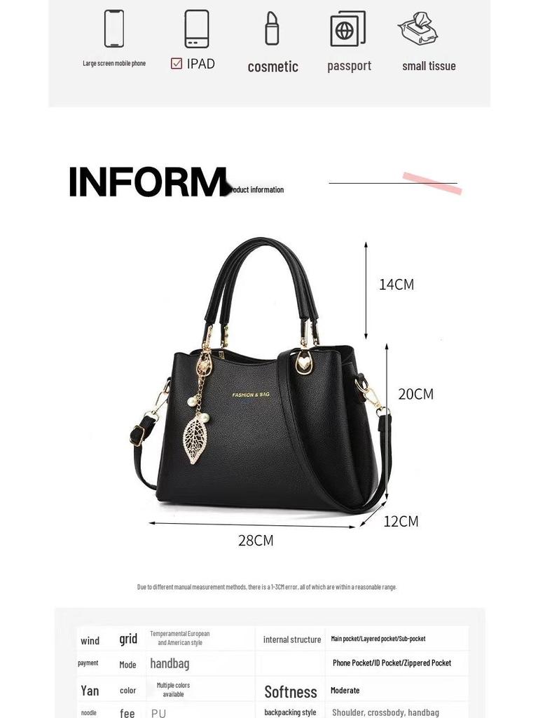 Women's Stylish Handbag - Elegant, Simple, Mom Shoulder Bag