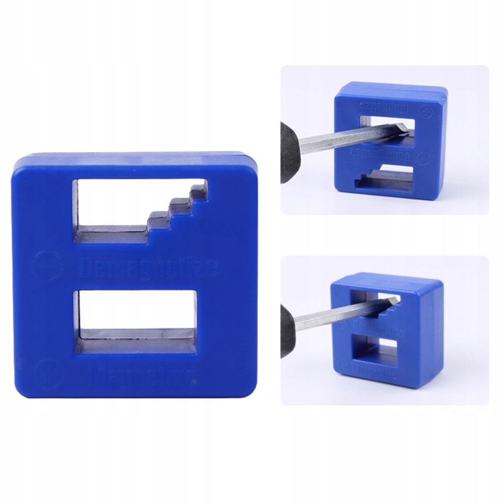 Rosfix Magnetyzer do Wkrętaków i Bitów – Namagnesowanie i Demagnetyzacja Narzędzi | Wymiary 49x50x28 mm | Bez Zasilania i Trwała Konstrukcja