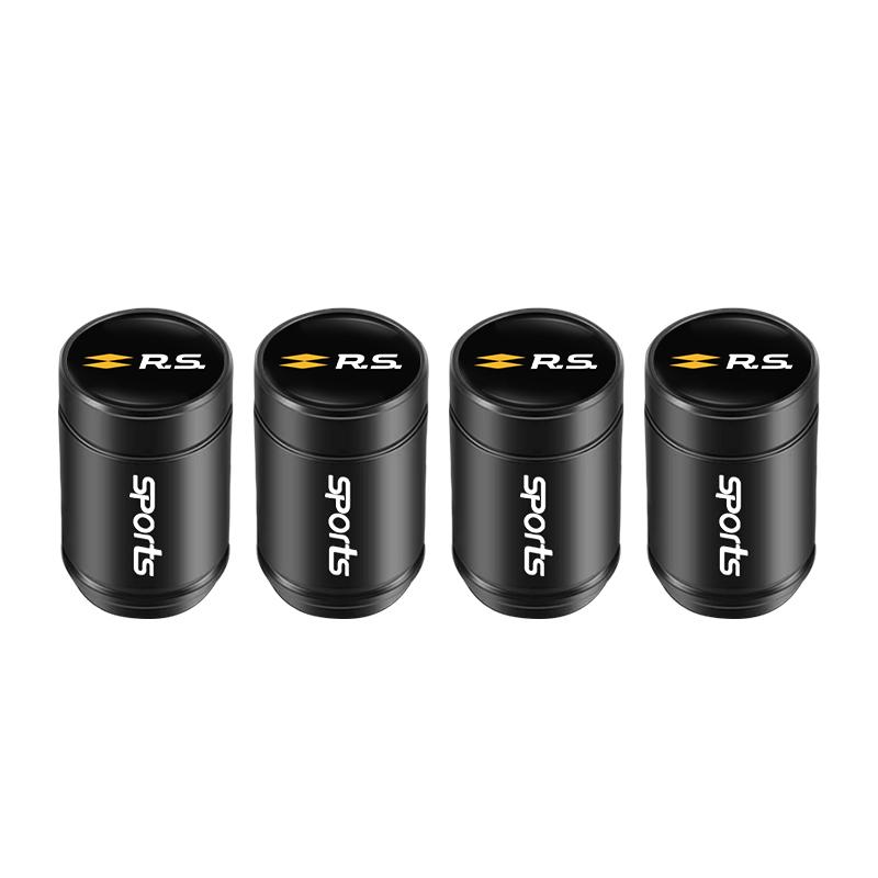4Pcs Car Wheel Tire Valve Stem Cover Dustproof Cap For Renault Clio Sandero Captur Megane R5 4 E-tech Scenic Austral Rafale QM6 R888