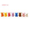 1PC Solid Colored Stereo Simulation Bear Miniatures Sitting Bear Creative Ornament Desktop Decoration DIY Jewelry Cute Animal