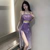 Sex Underwear Women Wholesale Distribution Cross-border Role-playing Retro Sex Hanfu Classical Style Perspective Cheongsam Set