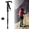 Outdoor Walking Stick High Strength Aluminum Alloy Hiking Poles AntiSlip Canes for Elderly(Black )