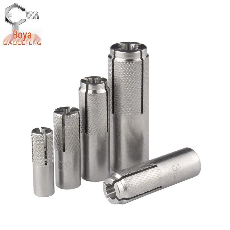 304 Stainless Steel Internal Expansion Screw and Wall Plug, Flat Expansion, M6/M8/M10/M12
