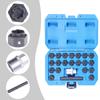 1/2" Drive Cr-Mo Steel Anti-Theft Lug Nut Key Set, 22pcs Wheel Lock Removal Tool - Time-Saving Car Repair Kit Fit All BMW Models