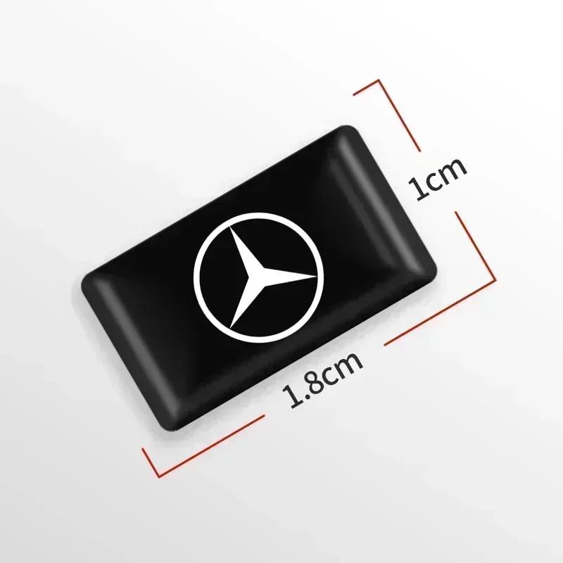 10Pc Car Epoxy Resin Interior Sticker Car Logo Emblem Decal Decoration For Mercedes Benz B/C/E/S Class A Class C200L GLC GLE CLA