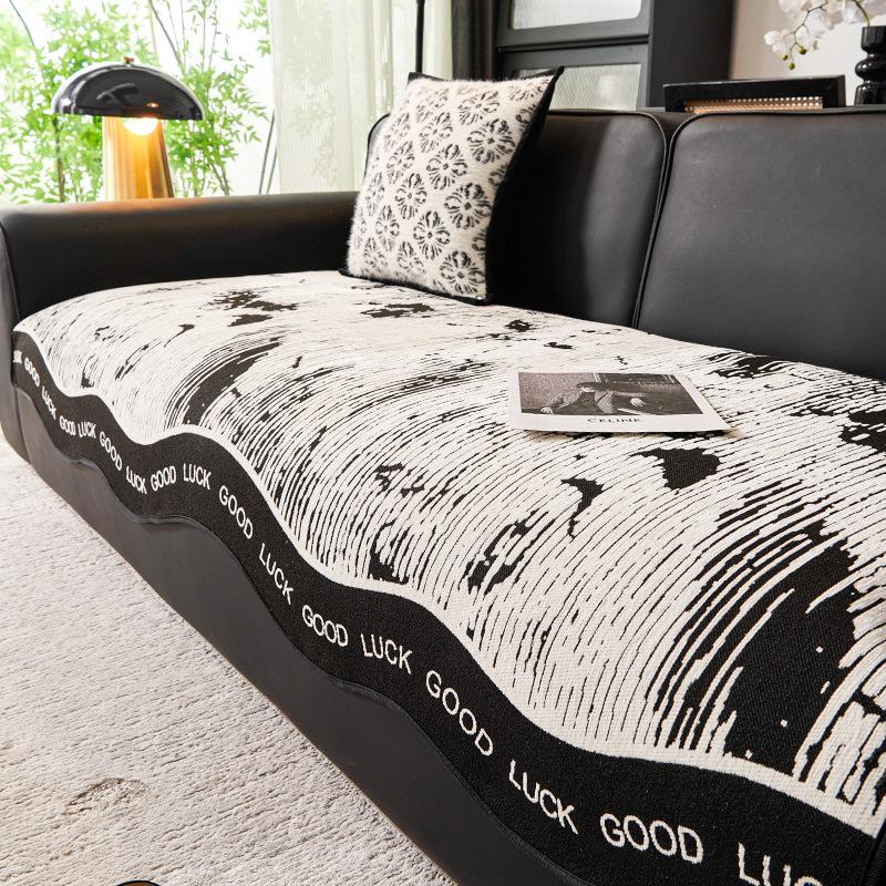 

Special-shaped sofa cushion is universal in all seasons, new light luxury, high-end irregular non-slip leather sofa, straight row special seat cushion 90*90cm