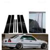 Passend für Mercedes-Benz C-Klasse W202 1994-2000 Glänzend Schwarz Silber Carbon Säulenpfosten Türfenstersäule BC Verkleidung Aufkleber Abdeckung