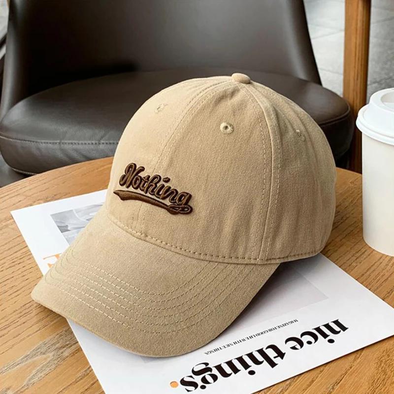 

Embroidered Baseball Cap, Fashionable Duckbill Cap, Outdoor Sun Hat, Solid Color Sun Hat