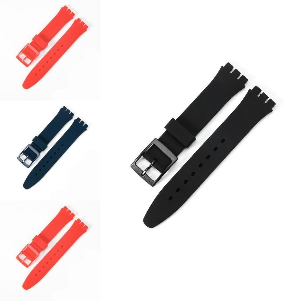 High-quality Silicone Watch Band For Swatch Multiple Colors Available 16mm 17mm 19mm 20mm