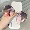 Fashion Rimless Sunglasses Vintage Sun Glasses Women Brand Travel Gradient Sun Glasses Luxury Eyewear
